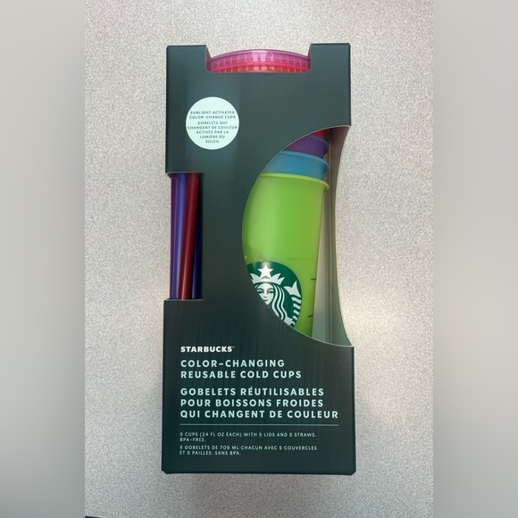 Starbucks 24 oz Color-Changing Reusable Cold Cups Sunlight Activated NEW in Box - Picture 1 of 5